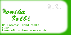 monika kolbl business card